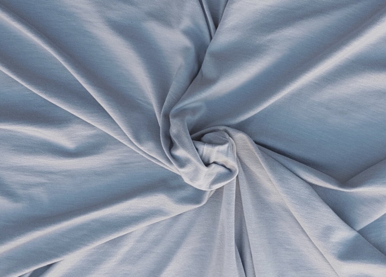 1 Yard Silver Tencel Spandex Jersey Soft Stretchy Sustainable Material Fabric